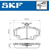 Jeu de plaquettes de frein avant SKF - VKBP 80050