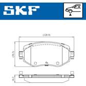 Jeu de plaquettes de frein avant SKF - VKBP 80083