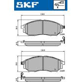 Jeu de plaquettes de frein avant SKF - VKBP 80166 A