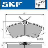 Jeu de plaquettes de frein avant SKF - VKBP 80356