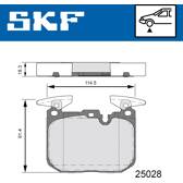 Jeu de plaquettes de frein avant SKF - VKBP 80467
