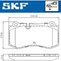 Jeu de plaquettes de frein avant SKF - VKBP 80549
