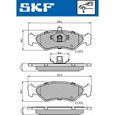 Jeu de plaquettes de frein avant SKF - VKBP 80550