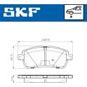 Jeu de plaquettes de frein avant SKF - VKBP 80574