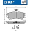 Jeu de plaquettes de frein avant SKF - VKBP 80575 A