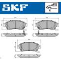 Jeu de plaquettes de frein avant SKF - VKBP 80638 A