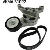 Juego de correas trapeciales poli V SKF - VKMA 31022