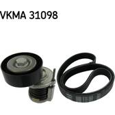 Juego de correas trapeciales poli V SKF - VKMA 31098