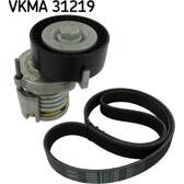 Juego de correas trapeciales poli V SKF - VKMA 31219