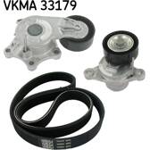 Juego de correas trapeciales poli V SKF - VKMA 33179