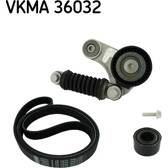 Juego de correas trapeciales poli V SKF - VKMA 36032