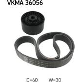Juego de correas trapeciales poli V SKF - VKMA 36056