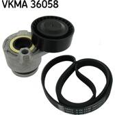Juego de correas trapeciales poli V SKF - VKMA 36058