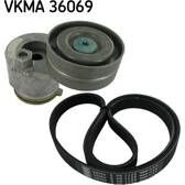 Juego de correas trapeciales poli V SKF - VKMA 36069