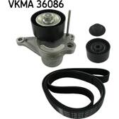 Juego de correas trapeciales poli V SKF - VKMA 36086
