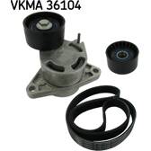 Juego de correas trapeciales poli V SKF - VKMA 36104