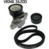 Juego de correas trapeciales poli V SKF - VKMA 36200