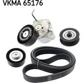 Juego de correas trapeciales poli V SKF - VKMA 65176