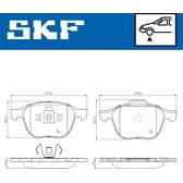 Juego de pastillas de freno delanteras SKF - VKBP 80016
