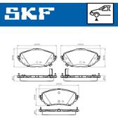 Juego de pastillas de freno delanteras SKF - VKBP 80429 A