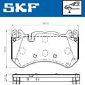 Juego de pastillas de freno delanteras SKF - VKBP 80643 E