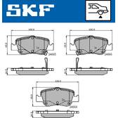 Juego de pastillas de freno traseras SKF - VKBP 90191 A