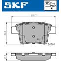 Juego de pastillas de freno traseras SKF - VKBP 90407