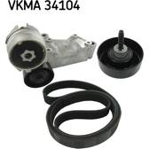 Kit Cinghie Poly-V SKF - VKMA 34104