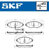 Kit pastiglie freno anteriore SKF - VKBP 80179 E