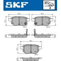 Kit pastiglie freno posteriore SKF - VKBP 90282 A