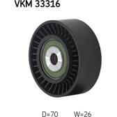 Polea inversión/guía, correa poli V SKF - VKM 33316