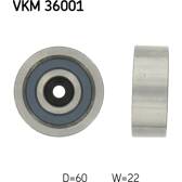 Polea inversión/guía, correa poli V SKF - VKM 36001