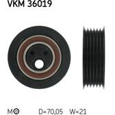 Polea inversión/guía, correa poli V SKF - VKM 36019