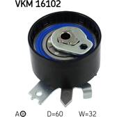 Polea tensora, correa dentada SKF - VKM 16102