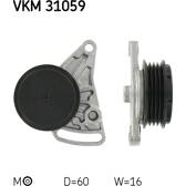 Polea tensora, correa poli V SKF - VKM 31059
