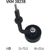 Polea tensora, correa poli V SKF - VKM 38238