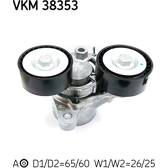 Polea tensora, correa poli V SKF - VKM 38353