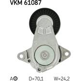 Polea tensora, correa poli V SKF - VKM 61087