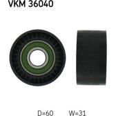Polia de desvio/de guia, correia trapezoidal estriada SKF - VKM 36040