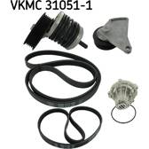 Pompa acqua + Kit cinghia Poly V SKF - VKMC 31051-1