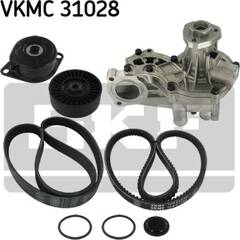 Pompe à eau+Jeu de courroie trapézoïdale à nervures SKF - VKMC 31028