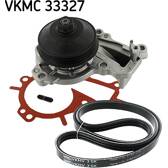 Pompe à eau jeu de courroie trapézoïdale à nervures SKF - VKMC 33327
