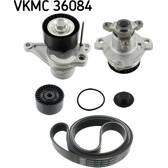 Pompe à eau jeu de courroie trapézoïdale à nervures SKF - VKMC 36084