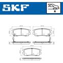 Rear brake pad set SKF - VKBP 90571 A