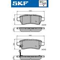 Rear brake pad set SKF - VKBP 90597 A