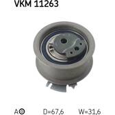 Rolo tensor, correia dentada SKF - VKM 11263