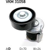 Rolo tensor, correia trapezoidal estriada SKF - VKM 31058