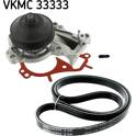 Water Pump + V-Ribbed Belt Set SKF - VKMC 33333
