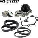 Water Pump + V-Ribbed Belt Set SKF - VKMC 33337
