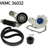 Water Pump + V-Ribbed Belt Set SKF - VKMC 36032